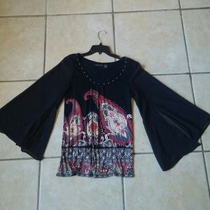 Short with sheer sleeves