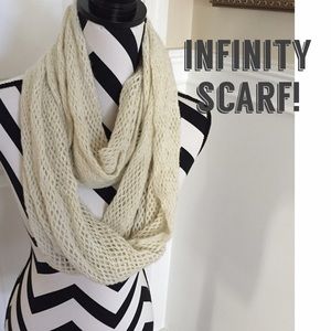 Beige infinity scarf