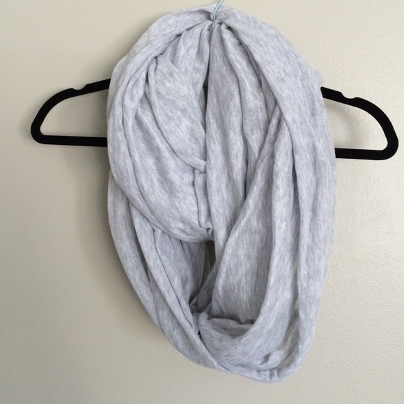 Light gray tissue tee infinity scarf