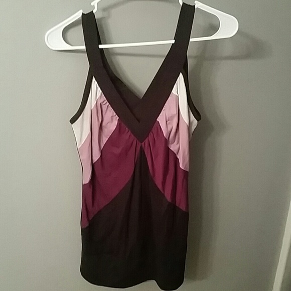 Brown and purple tank top