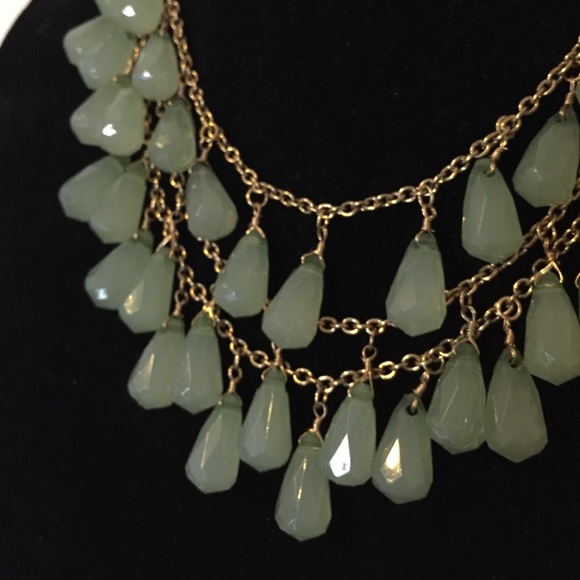 Mint Triple Layer Statement Necklace - image 2
