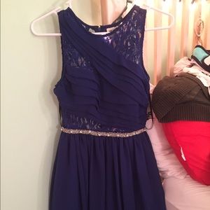 Navy homecoming/prom dress