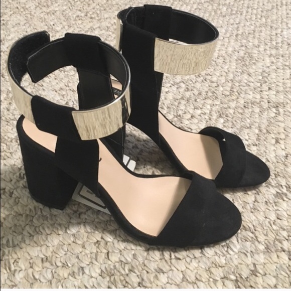 Zara Black Suede and Silver Sandals - Picture 2 of 3