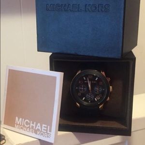 Michael Kors Watch AUTHENTIC Black and Gold