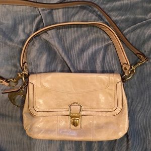 COACH tan shoulder bag