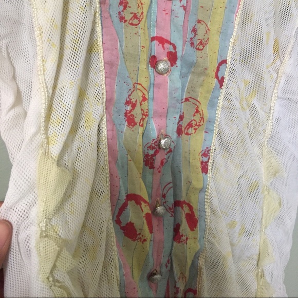 Mesh button down shirt. - Picture 4 of 4