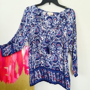 Blue patterned Tunic