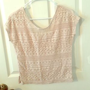 Light pink lace shirt