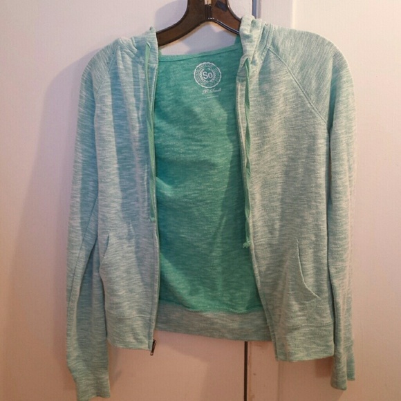 Lightweight green/blue hoodie