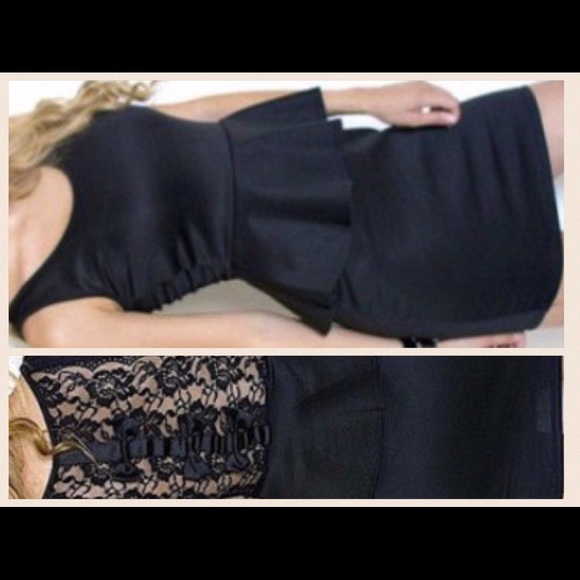 Gorgeous Black peplum dress❗️WILL SHIP SAME DAY❗️