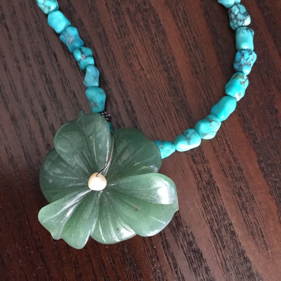 Turquoise and Jade Necklace SALE today!