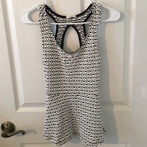 Black and white textured top