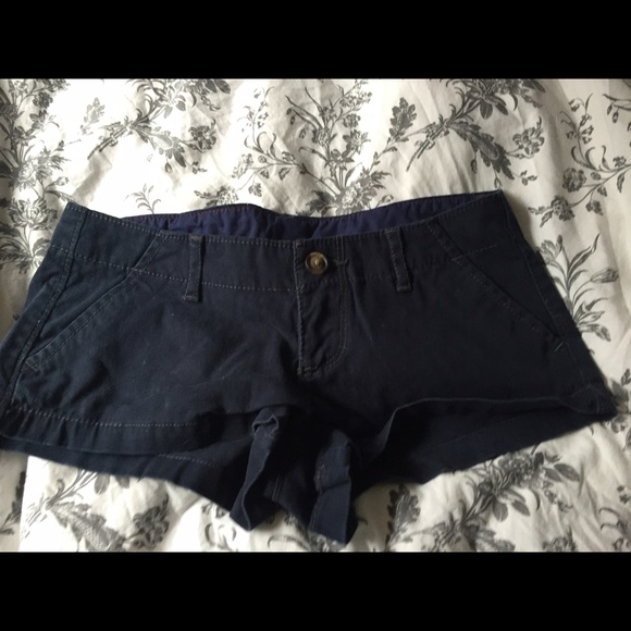 Hollister navy blue low rise shorts