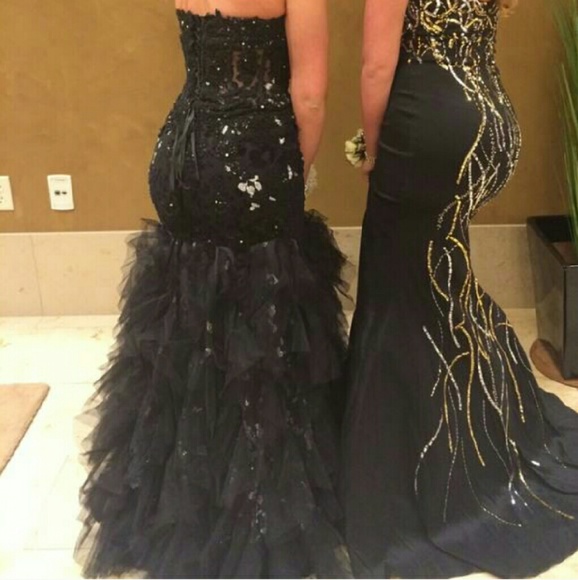 Black and silver dress
