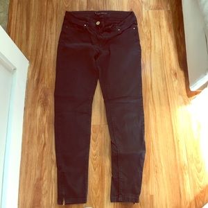 Zara black skinny jean with zip ankle