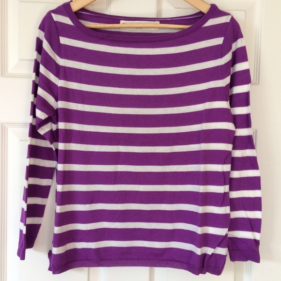 Zara Sweaters - Zara purple and white striped sweater Zara Sweaters - Zara purple and white striped sweater