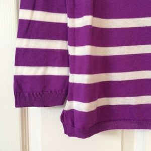 Zara Sweaters - Zara purple and white striped sweater Zara Sweaters - Zara purple and white striped sweater