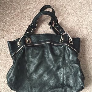 Black, soft leather bag