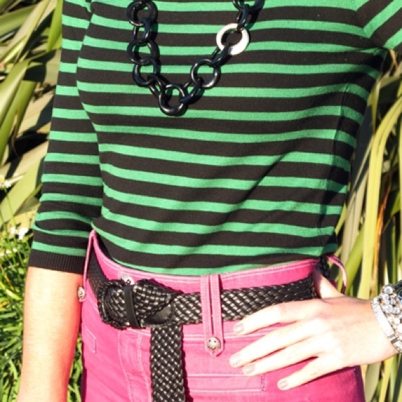Zara Sweaters - Zara black and green striped sweater Zara Sweaters - Zara black and green striped sweater