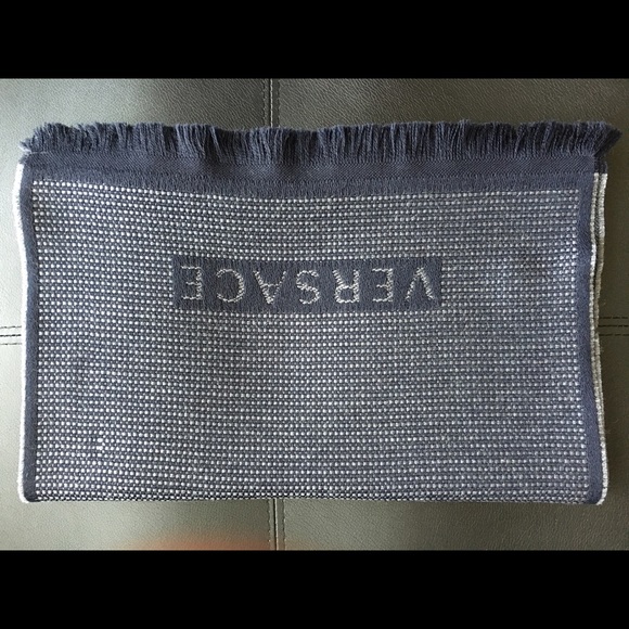 Navy Blue Versace Scarf - Picture 2 of 3