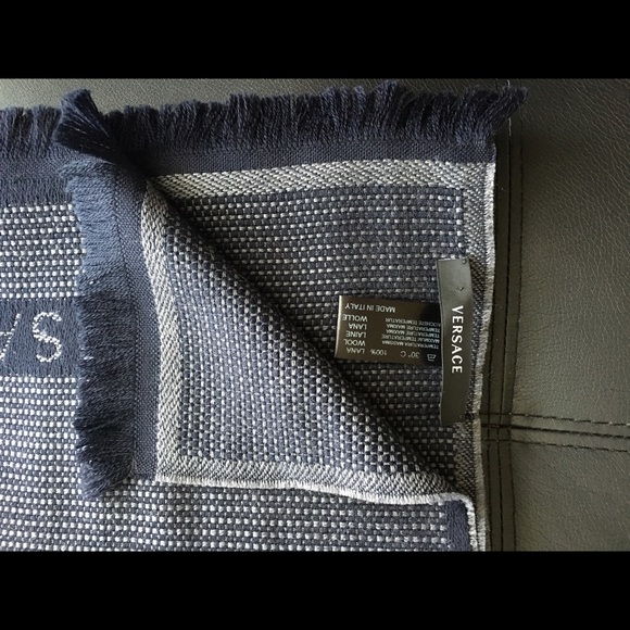 Navy Blue Versace Scarf - Picture 3 of 3