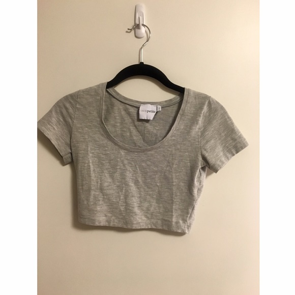 ASOS Petite US2 grey crop top