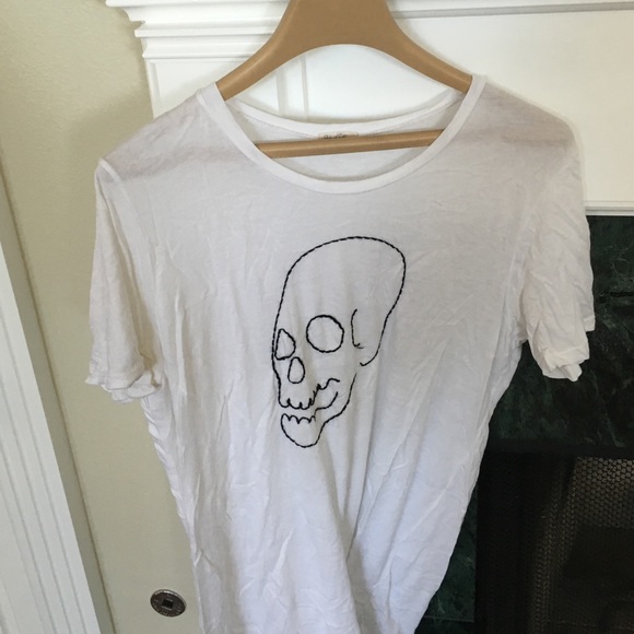 B❤️M/ John Galt Embroidered Skull Top