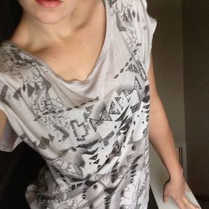 Grey drapey t-shirt