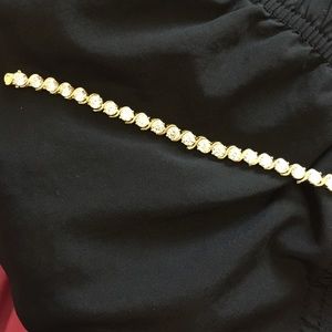 Cubic Zirconia and Gold bracelet