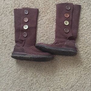 Dark brown ugg sweater boots