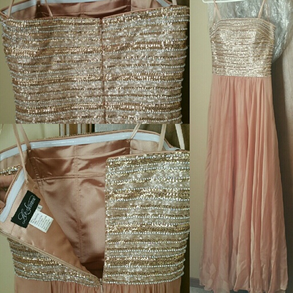 SOLD .... La FEMME formal prom gown size 4/6 - Picture 3 of 4