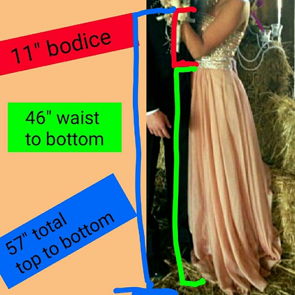SOLD .... La FEMME formal prom gown size 4/6 - Picture 4 of 4