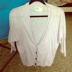 thin American Eagle violet cardigan