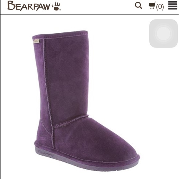 Tall Purple Bearpaw Boots