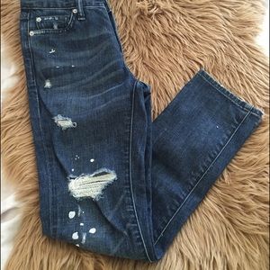 GAP Distressed w/ holes Straight Leg Jeans 24/25