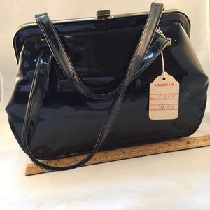 Vintage H. Margolin Patent Leather Purse Hand Bag