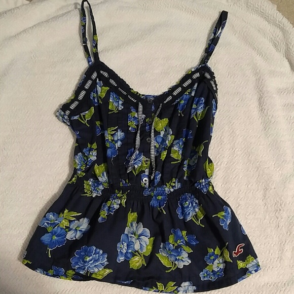 Hollister XS flower tank top
