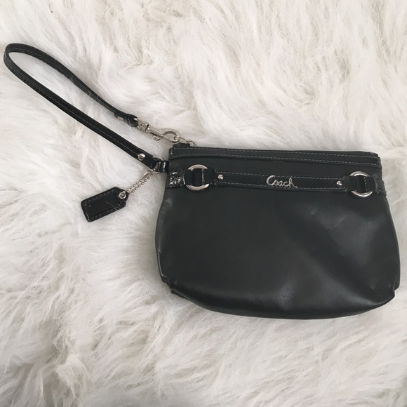 Cute black coach wristlet