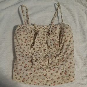 Delias ruffle tank top small
