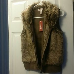 Faux fur vest