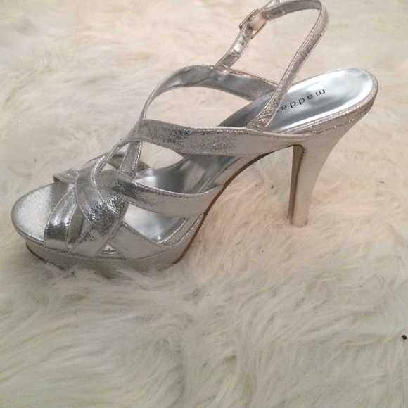 Silver shimmer Madden Girl heels