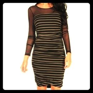 Jack by BB Dakota - striped and mesh dress