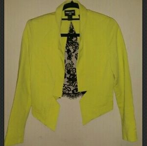 FASHION STAR x H&M neon yellow blazer sz6