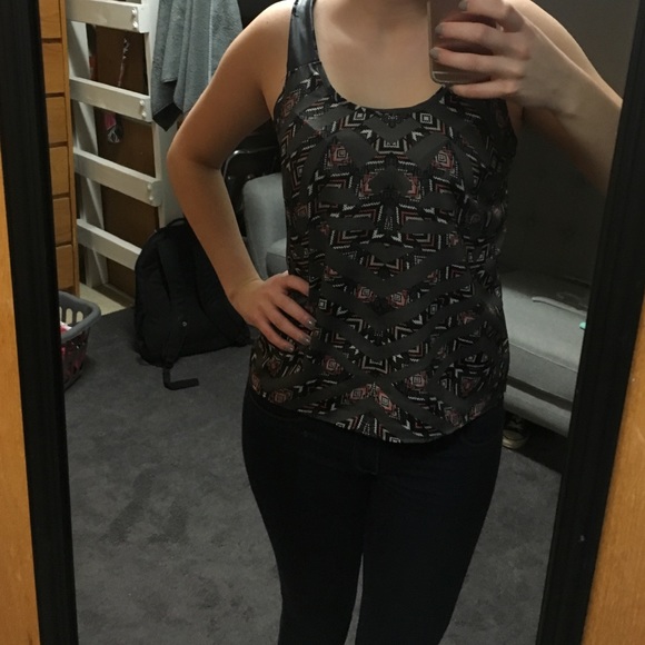 Tribal print back design tank top