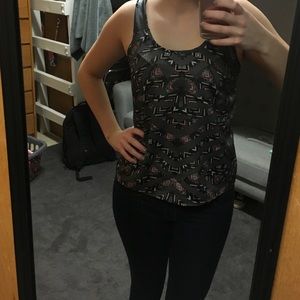 Tribal print back design tank top