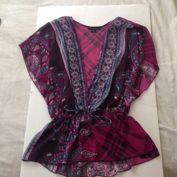 Boho sheer fashion top