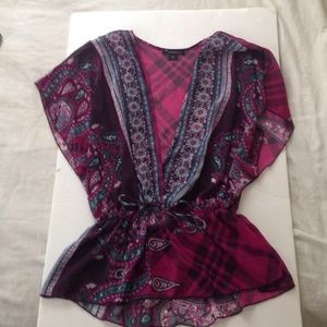 Boho sheer fashion top