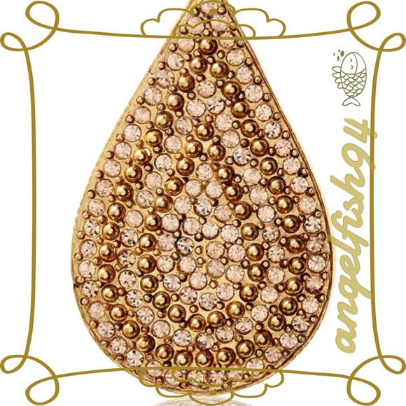 Champagne Teardrop Earings - Picture 3 of 4