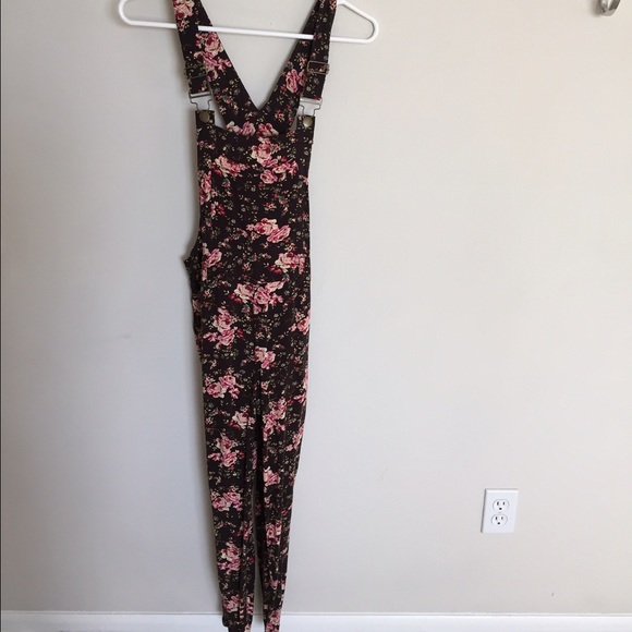 Forever 21 Floral Overalls