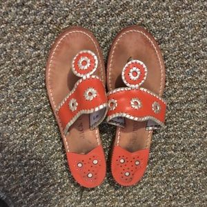 Orange & Platinum Navajo Jack Rogers Size 6